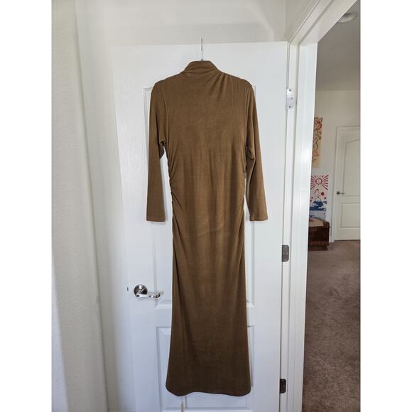OGL Soft Flattering Turtleneck Mossy Brown Cabincore Brami Maxi Dress NWT, Sz XL - Picture 9 of 15